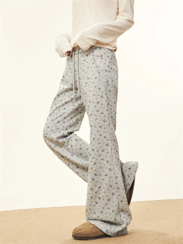 【24s Mar.】Retro Floral Flared Pants