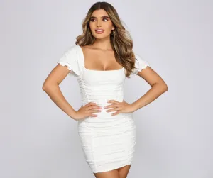 All Eyes On Charming Me Eyelet Mini Dress