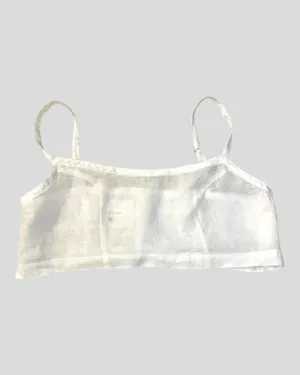 BRALETTE - WHITE LUXE LINEN - Best Seller