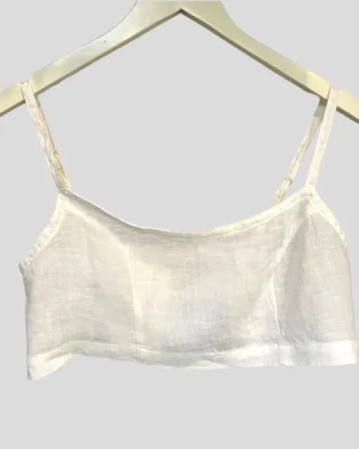 BRALETTE - WHITE LUXE LINEN - Best Seller