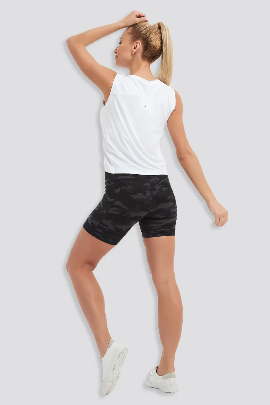 Camo High Waisted Yoga Shorts 5"