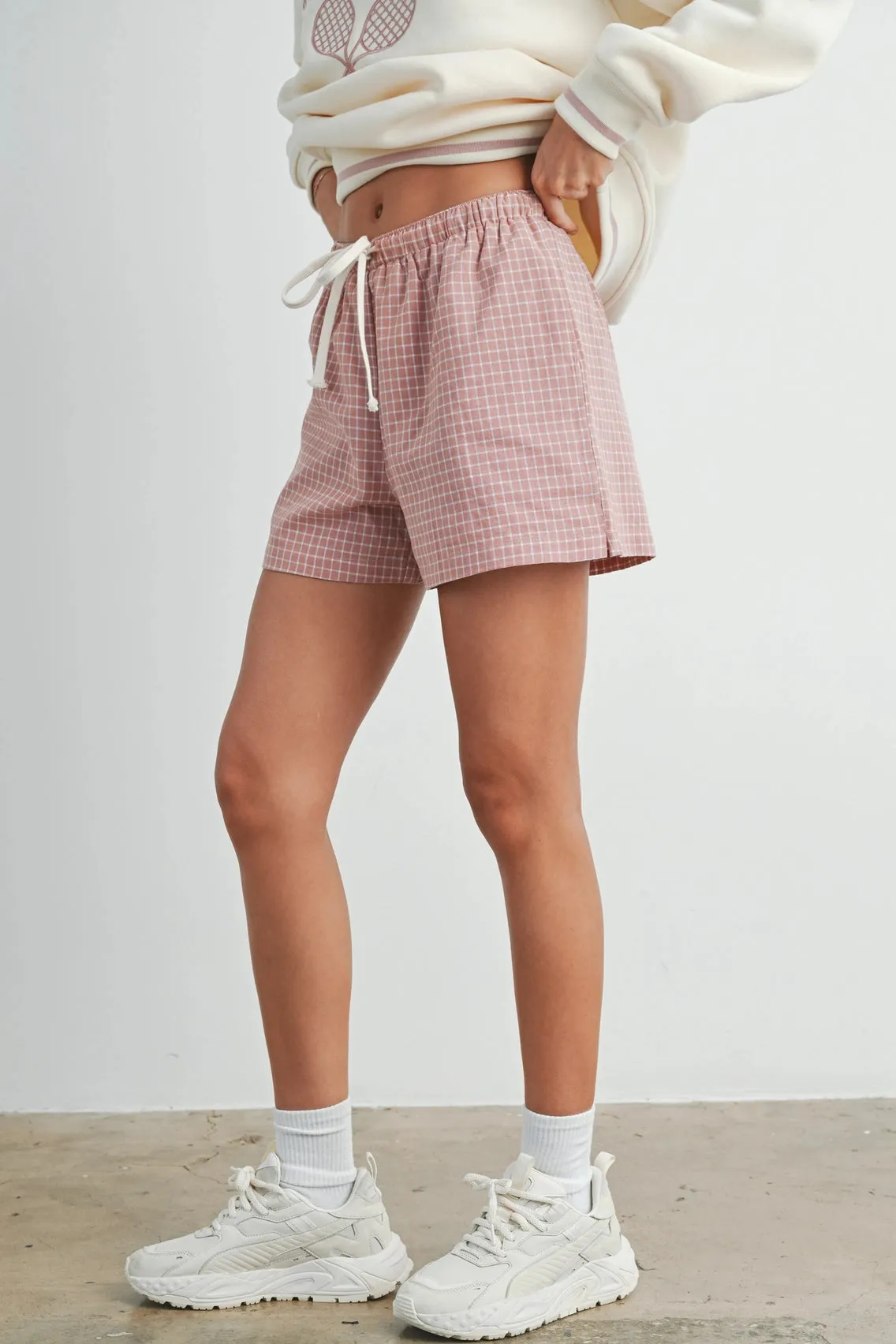 Drawstring Check Boxer Shorts