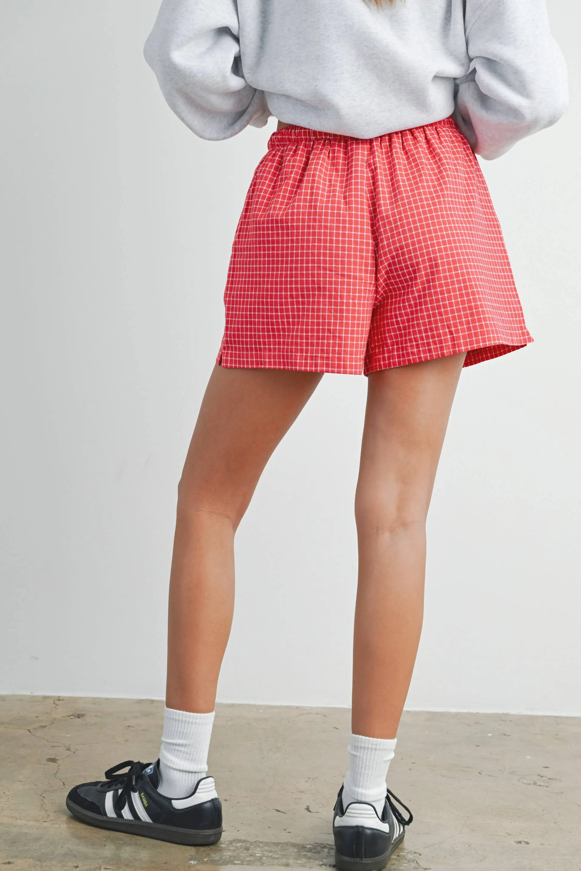 Drawstring Check Boxer Shorts