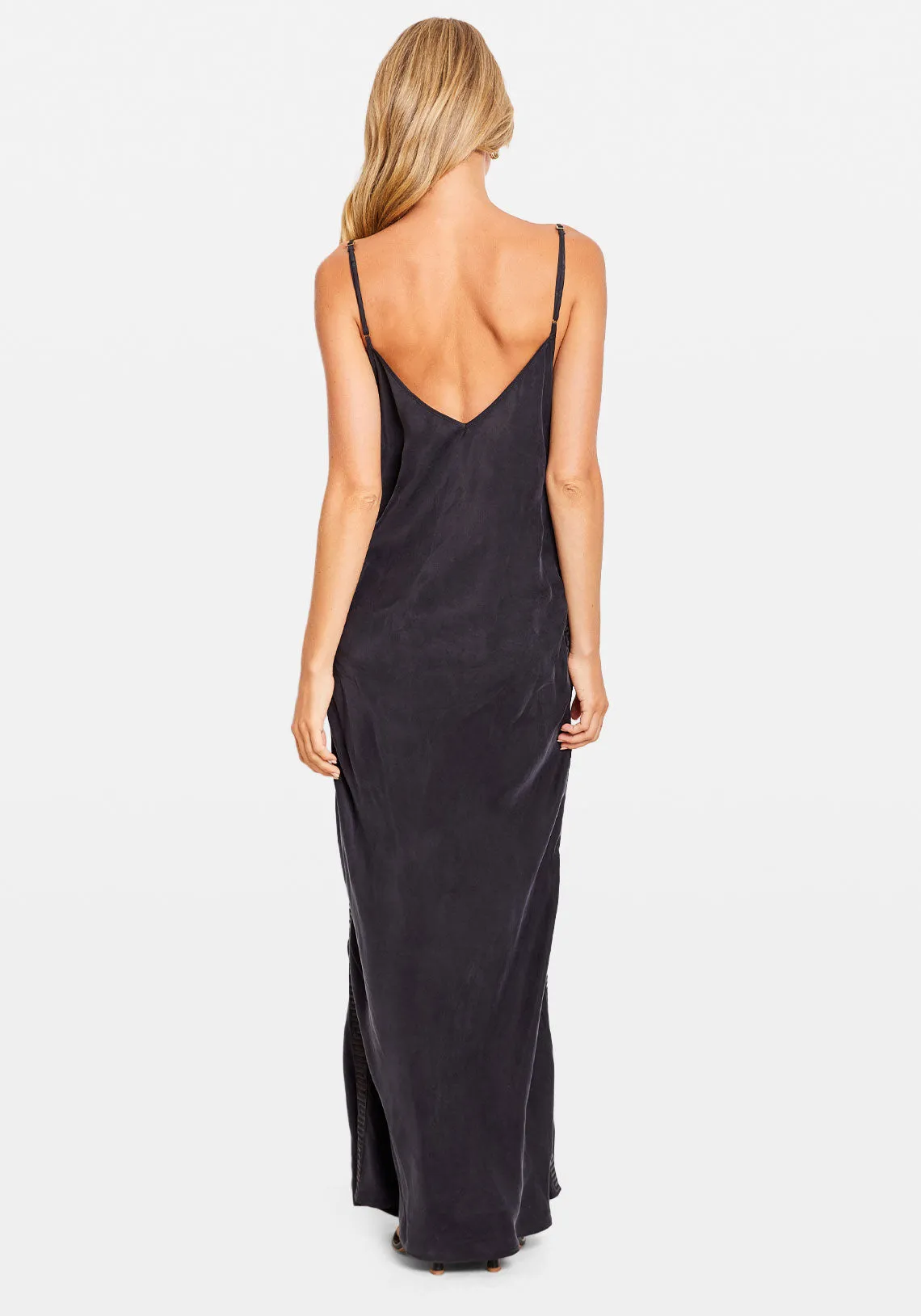 EDEN NIGHT EMBROIDERED MAXI DRESS BLACK