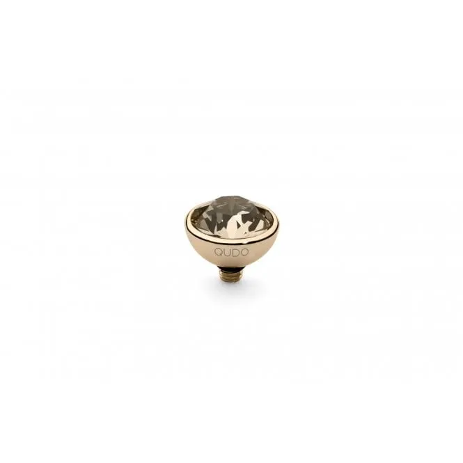 Gold 10mm Bottone Ring Top Light Silk | Qudo