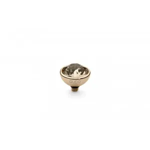 Gold 10mm Bottone Ring Top Light Silk | Qudo