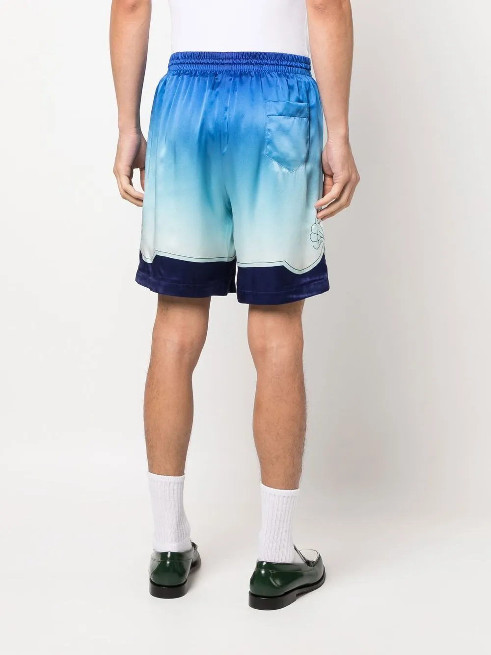 gradient-effect silk shorts