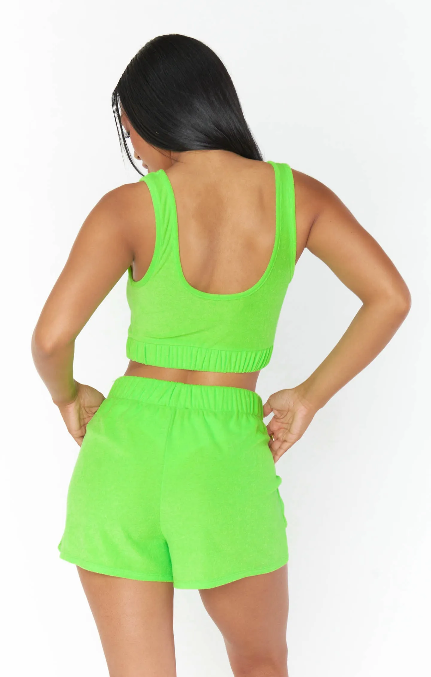 Hendrix Shorts ~ Neon Green Terry