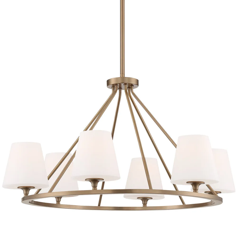 Keenan 6 Light Vibrant Gold Chandelier