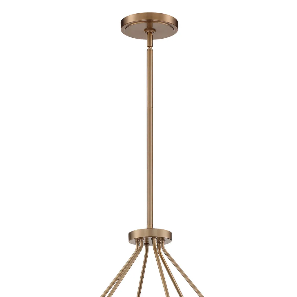 Keenan 6 Light Vibrant Gold Chandelier