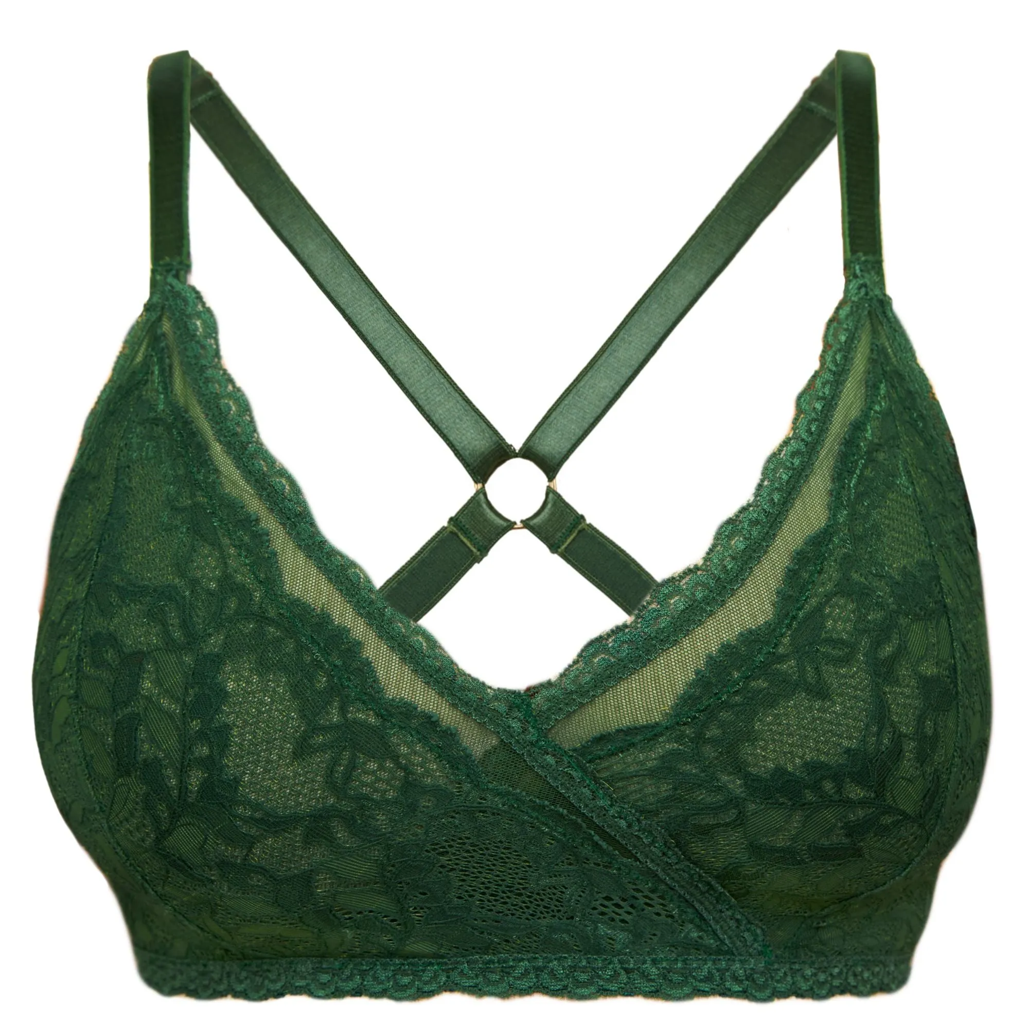 Lacey Racerback Bralette in Forest
