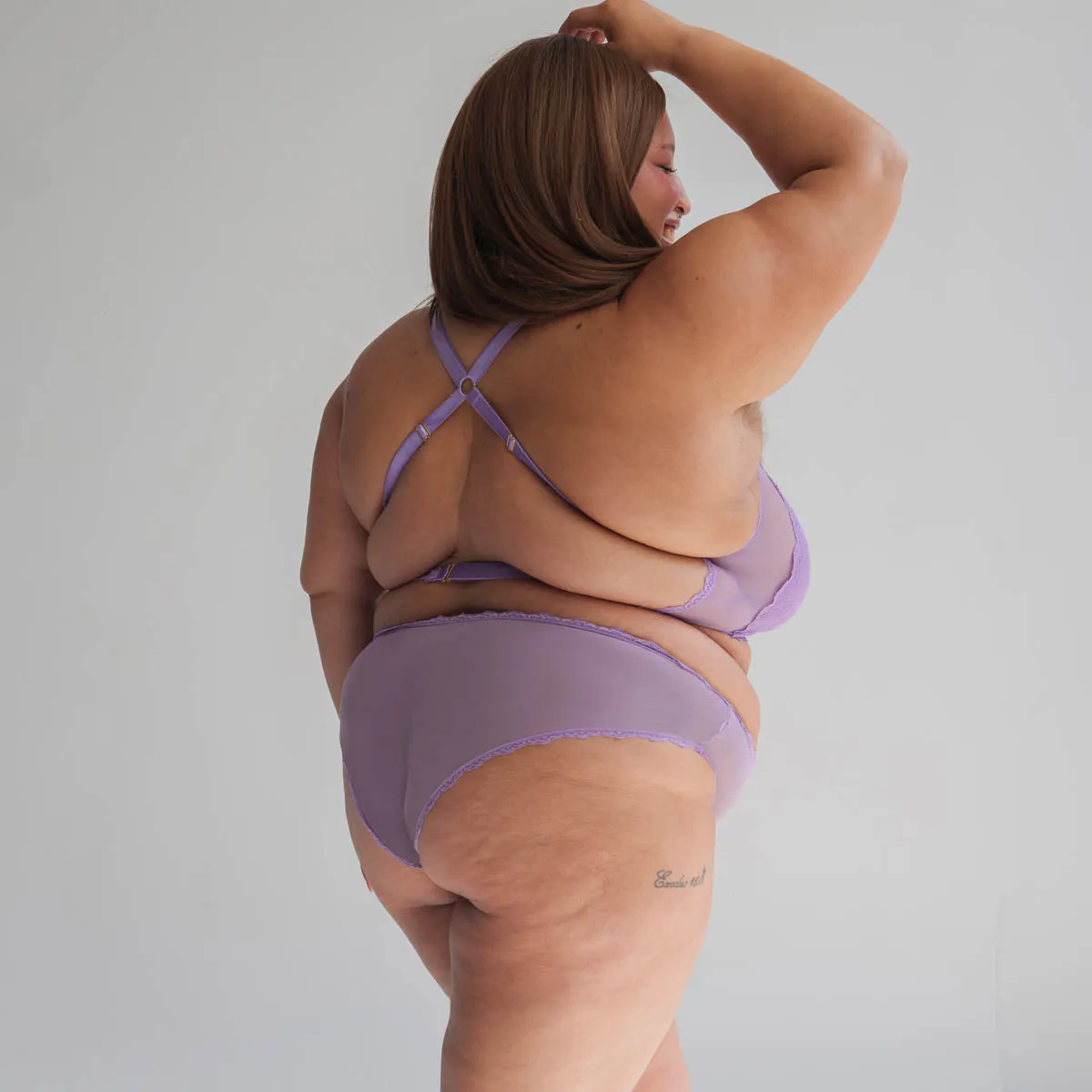Lacey Racerback Bralette in Lilac