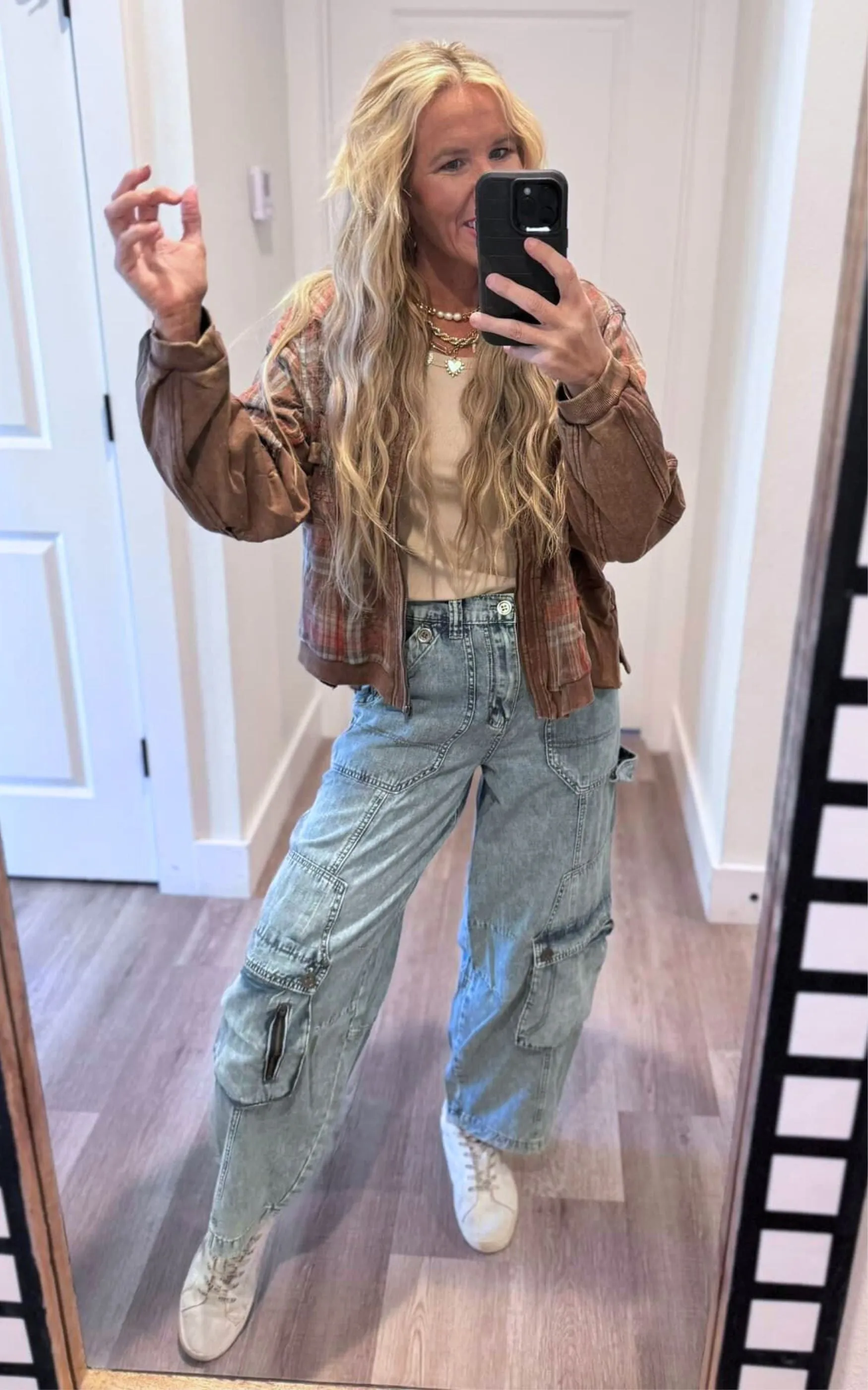 Light Denim Washed Baggy Jeans