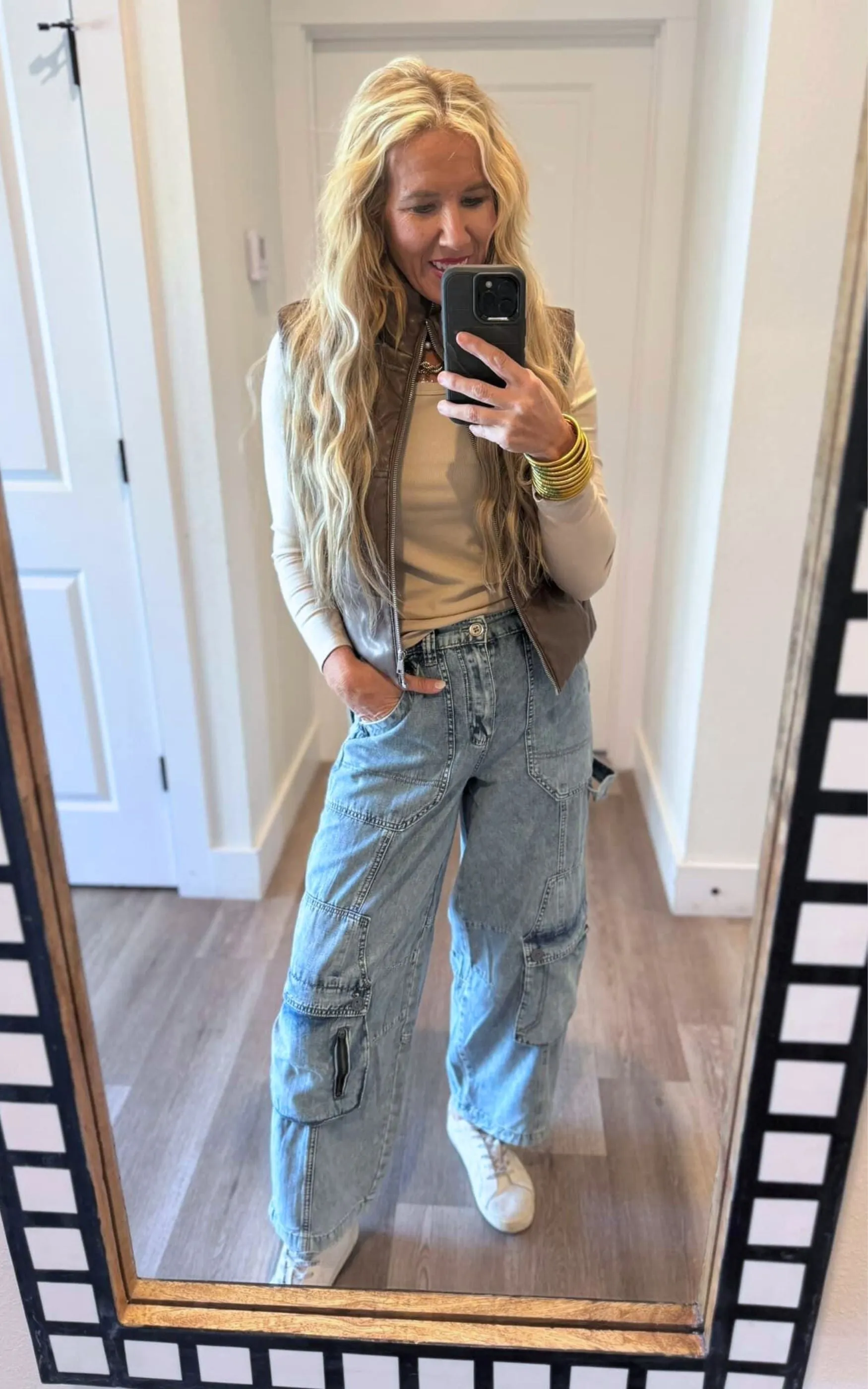 Light Denim Washed Baggy Jeans