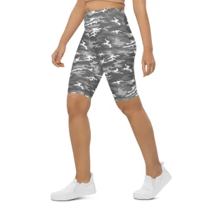 Light Grey Camo Bike Shorts