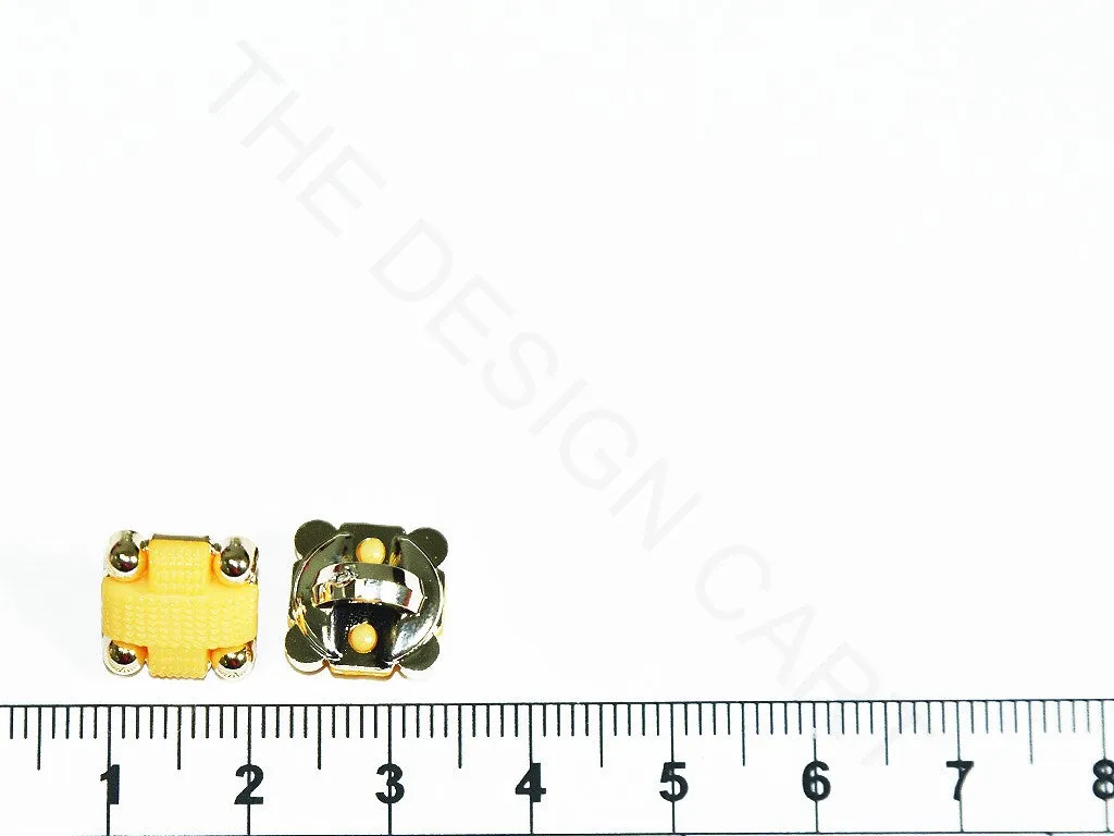 Light Yellow Square Acrylic Buttons