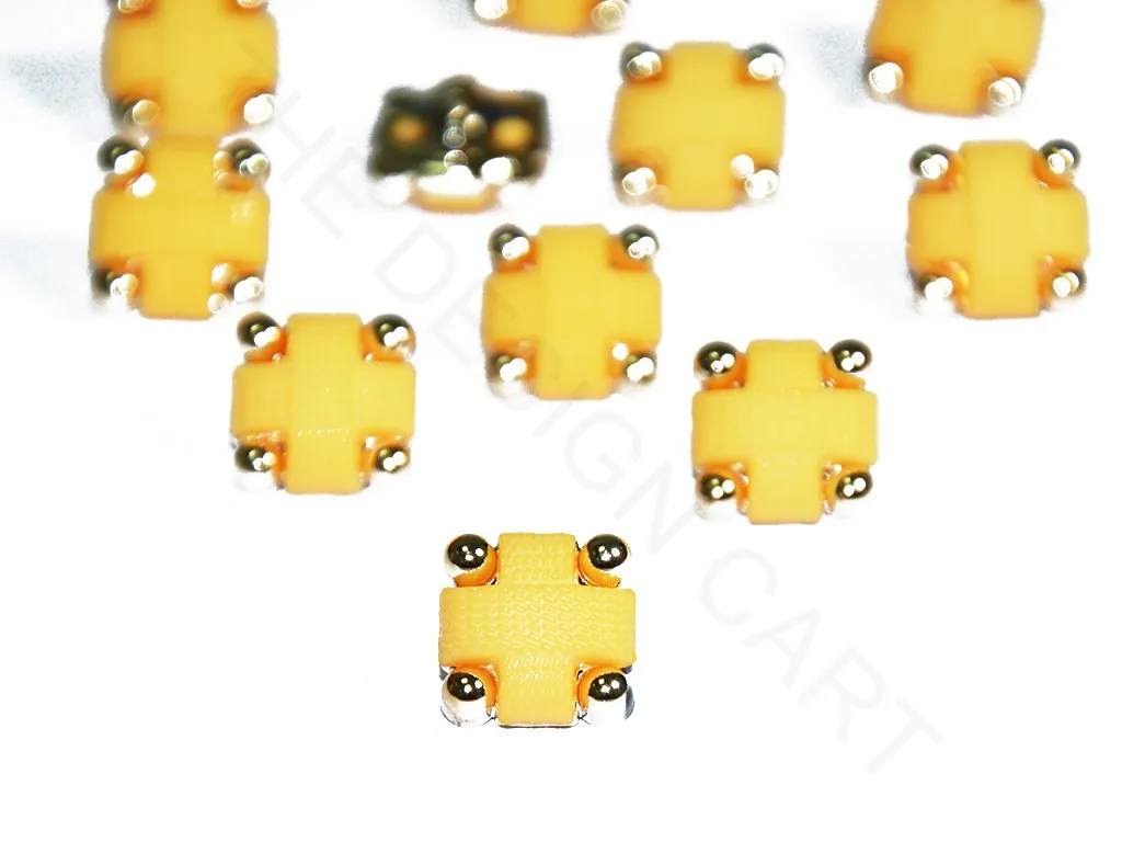 Light Yellow Square Acrylic Buttons