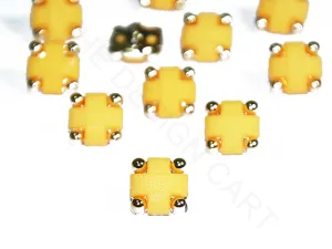 Light Yellow Square Acrylic Buttons