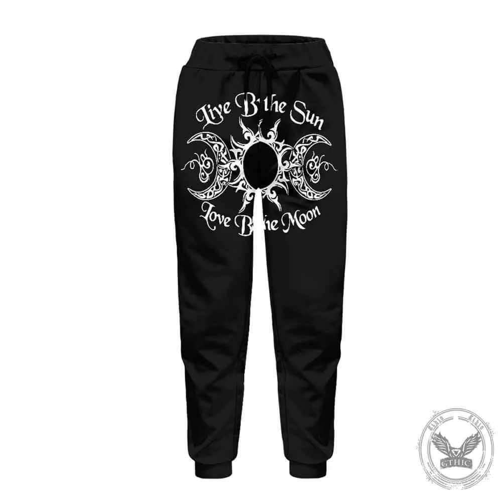 Live By The Sun Triple Goddess Casual Elastic Drawstring Pants