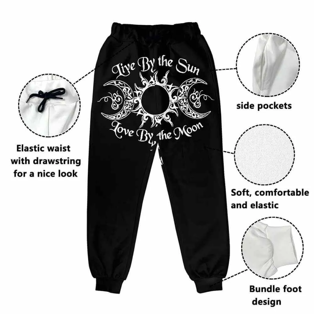 Live By The Sun Triple Goddess Casual Elastic Drawstring Pants