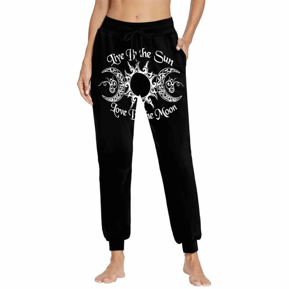 Live By The Sun Triple Goddess Casual Elastic Drawstring Pants