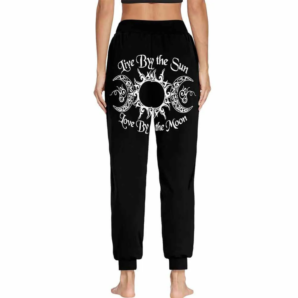Live By The Sun Triple Goddess Casual Elastic Drawstring Pants
