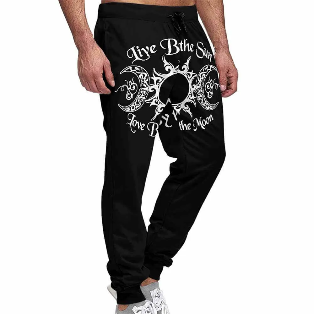 Live By The Sun Triple Goddess Casual Elastic Drawstring Pants