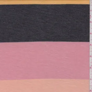 Marigold/Blush/Slate Multi Stripe French Terry Knit Fabric