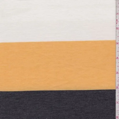 Marigold/Blush/Slate Multi Stripe French Terry Knit Fabric