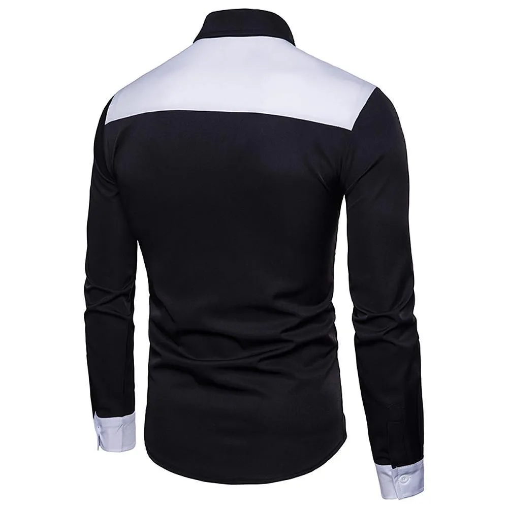Men's Casual Patchwork Chic Shirt