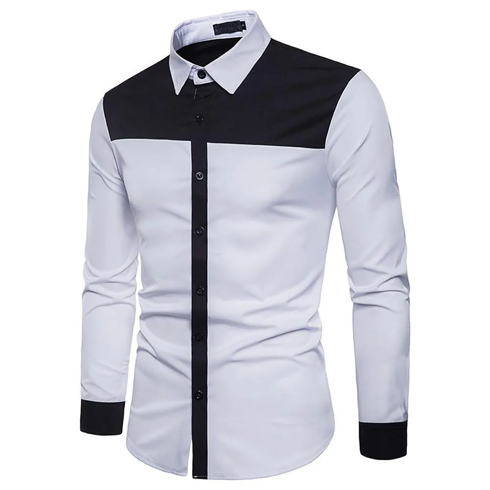 Men's Casual Patchwork Chic Shirt