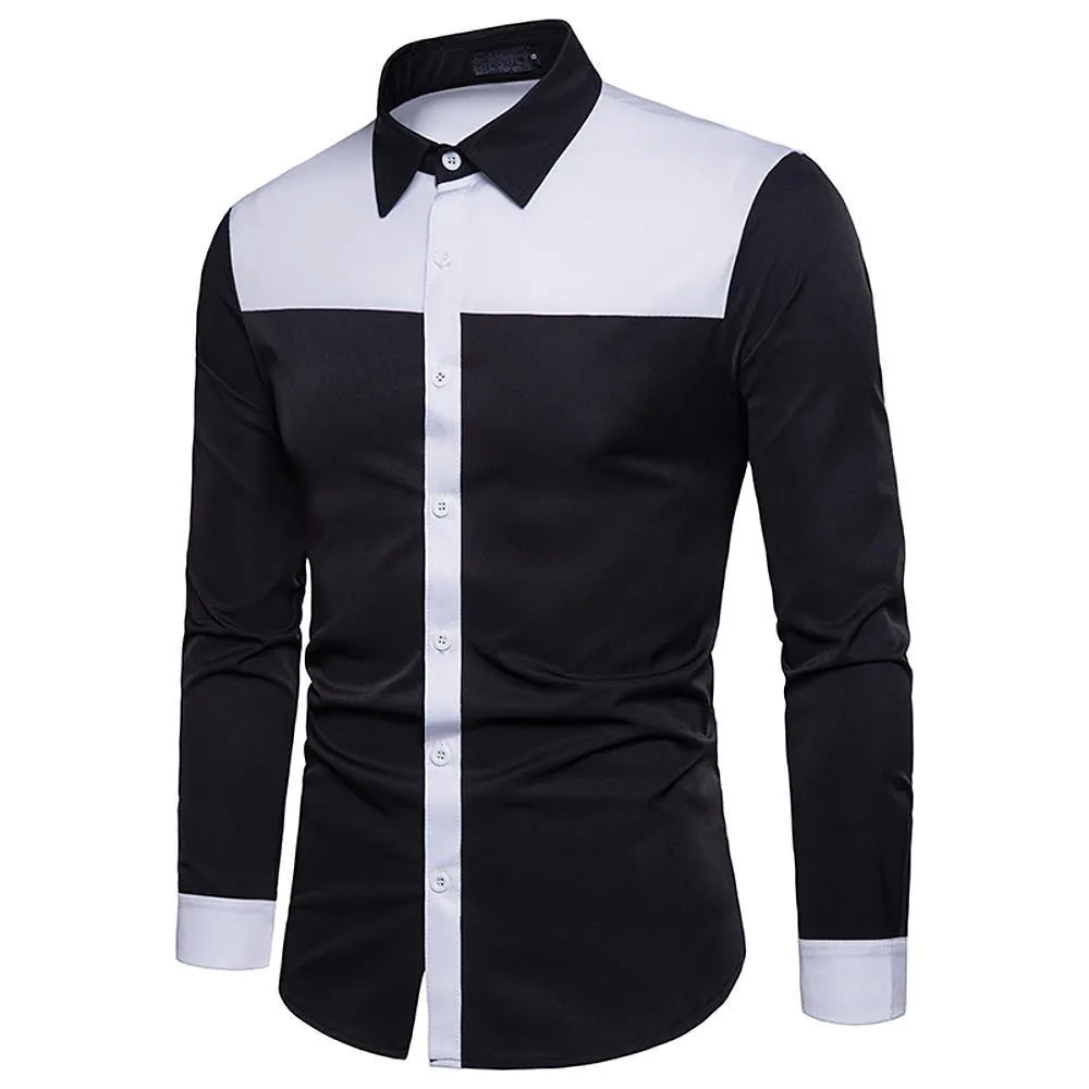 Men's Casual Patchwork Chic Shirt