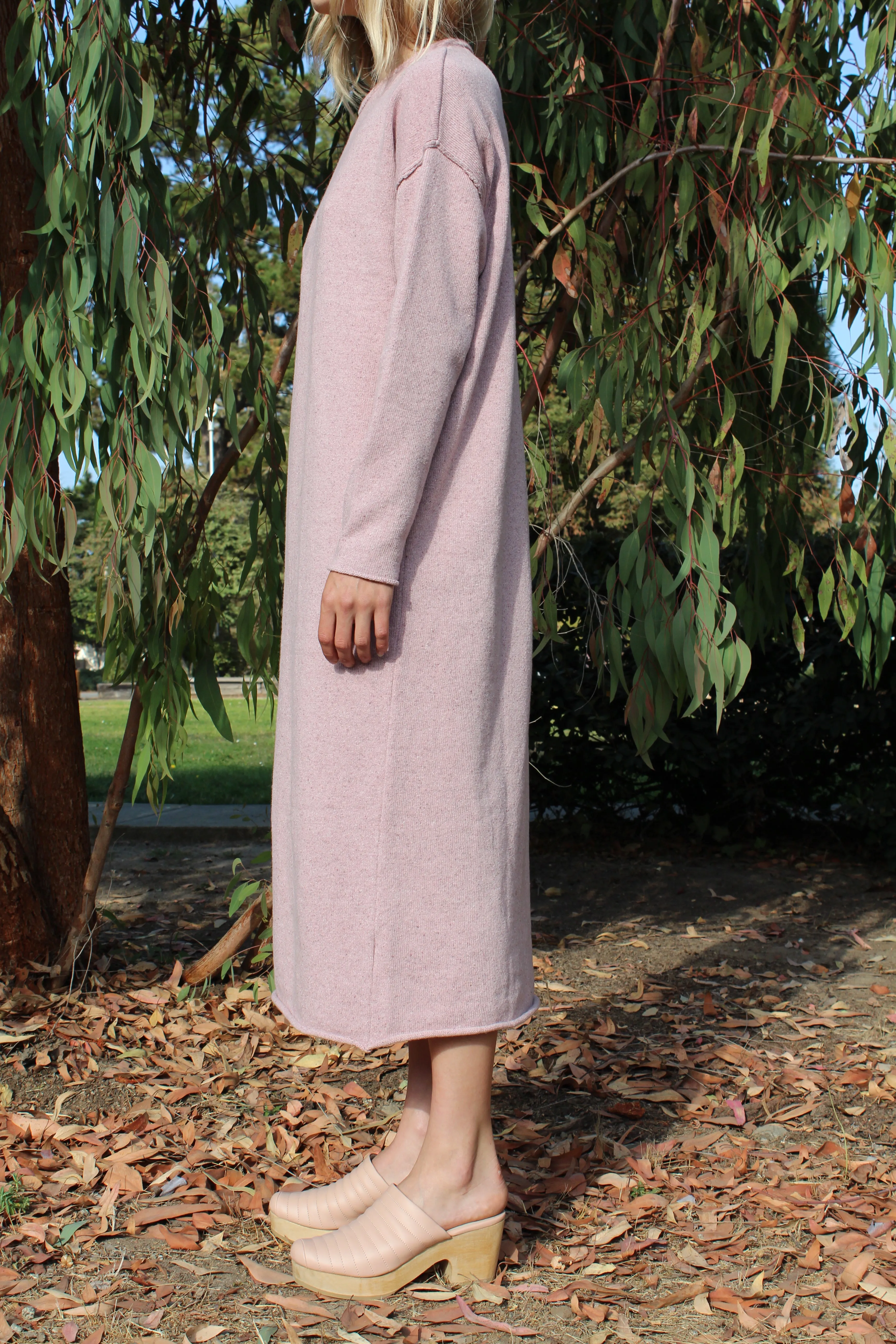 Micaela Greg Sweater Dress Speckle Rose