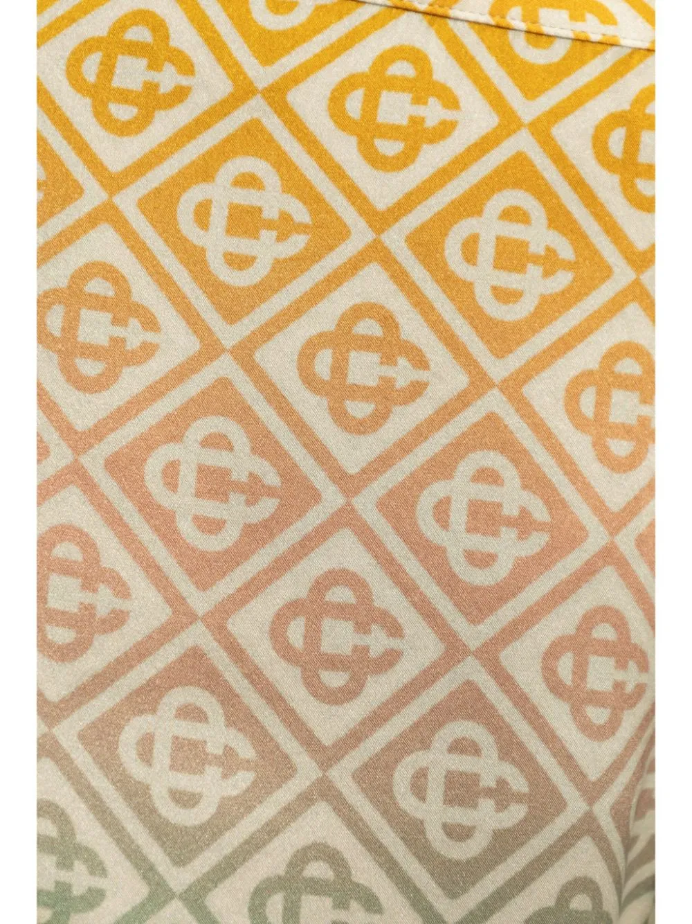 monogram print silk shorts
