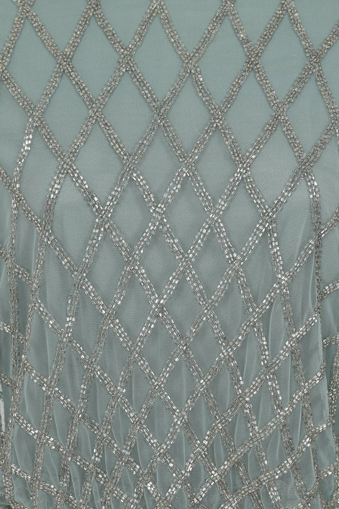Nina Sage Green Embellished Midi Dress