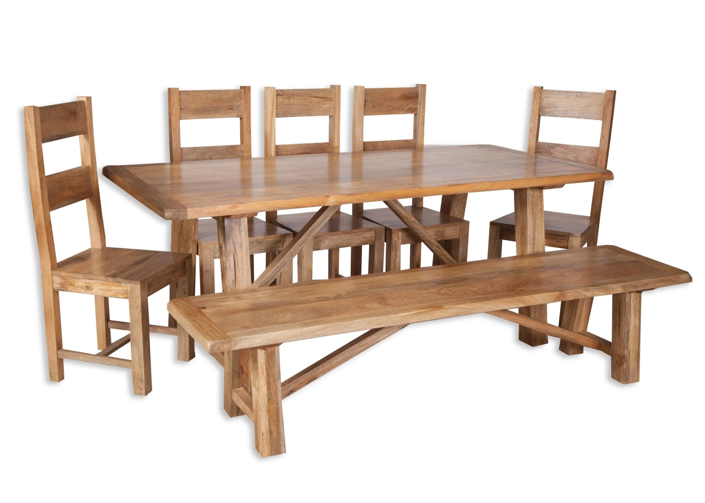Odisha Solid Chunky Mango Wood Dining Chair