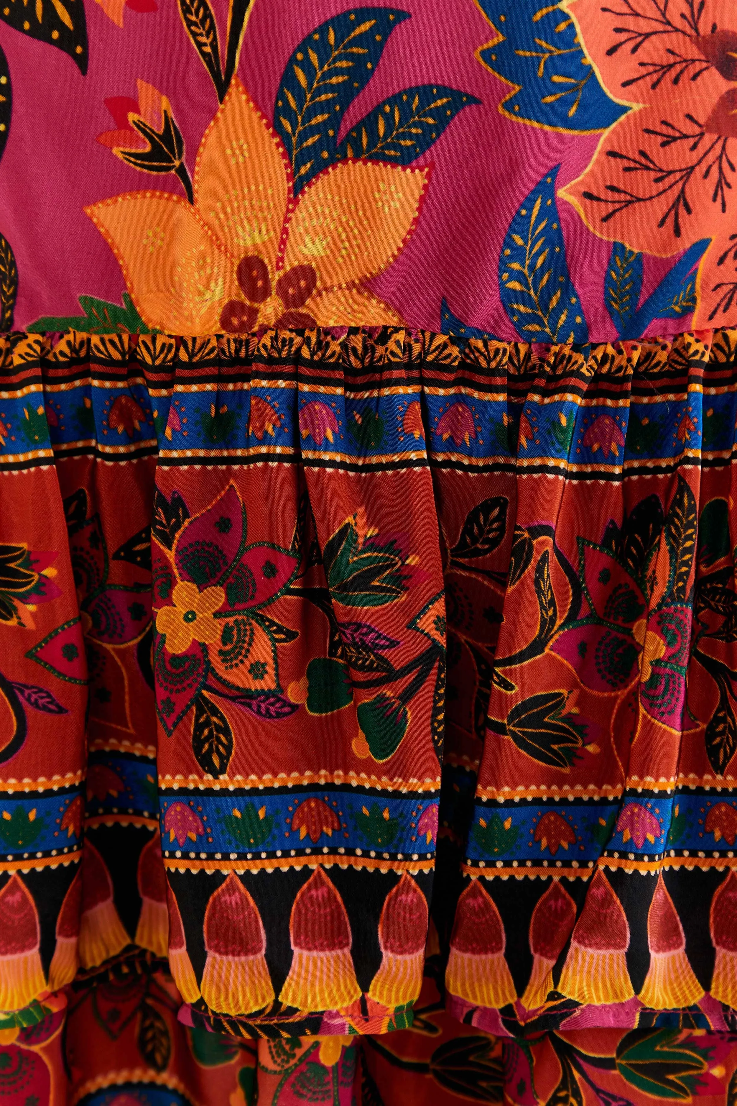 Pink Tropical Tapestry Mini Skirt