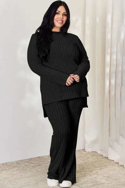 Ribbed High-Low Set- 4 Colors (Royal, Green, Grey, Black)