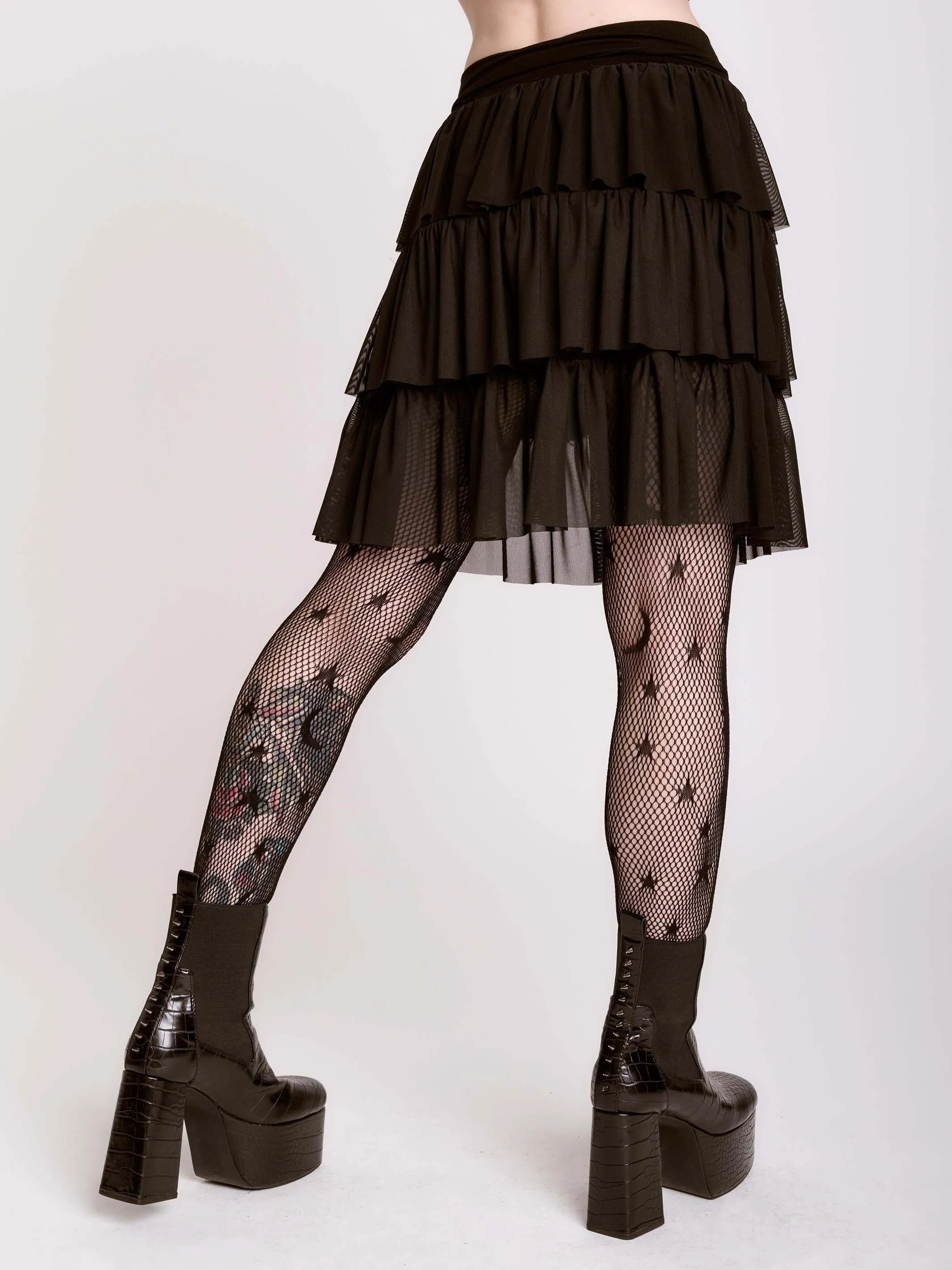 Ruffle Mesh Skirt