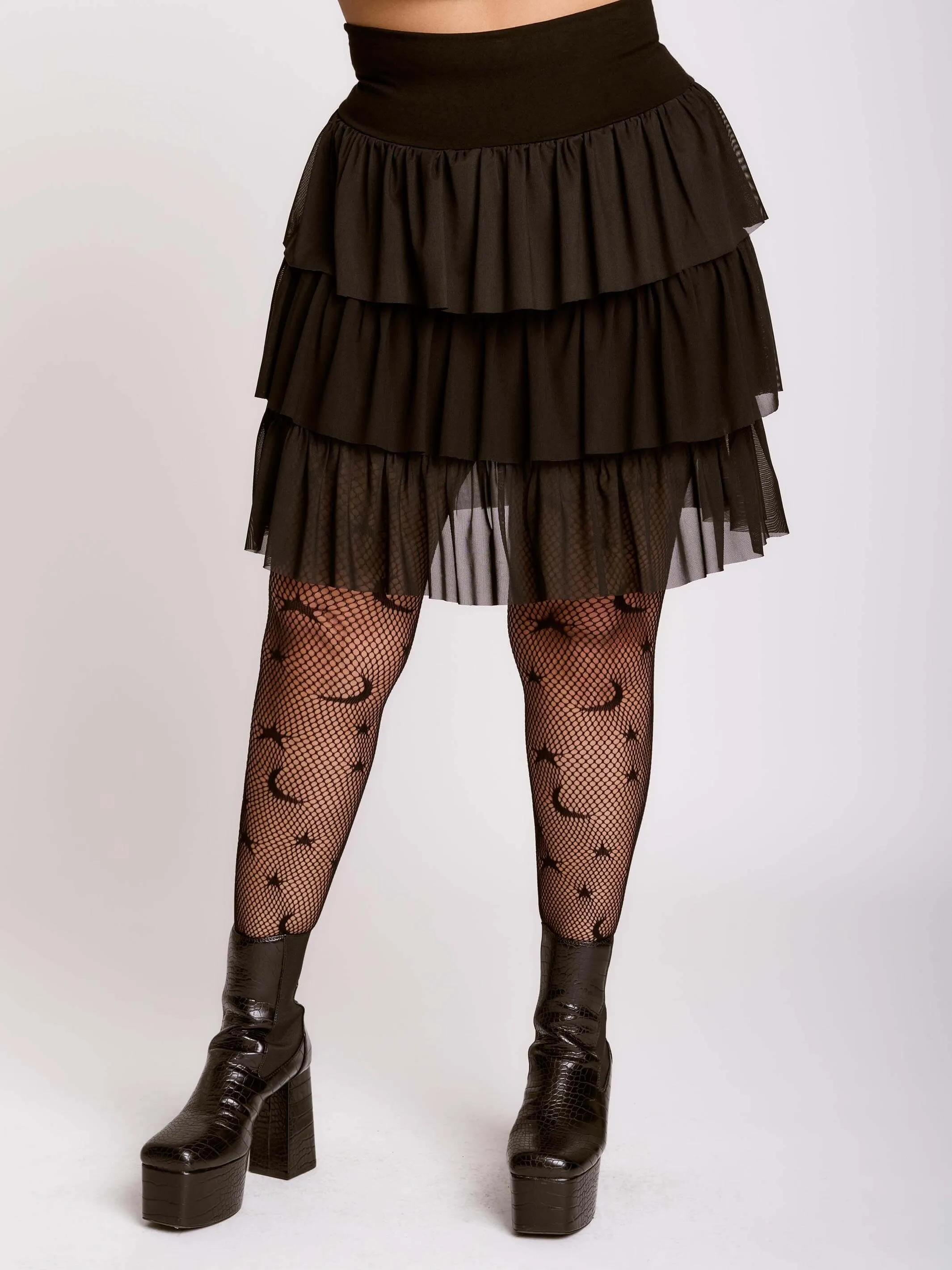 Ruffle Mesh Skirt