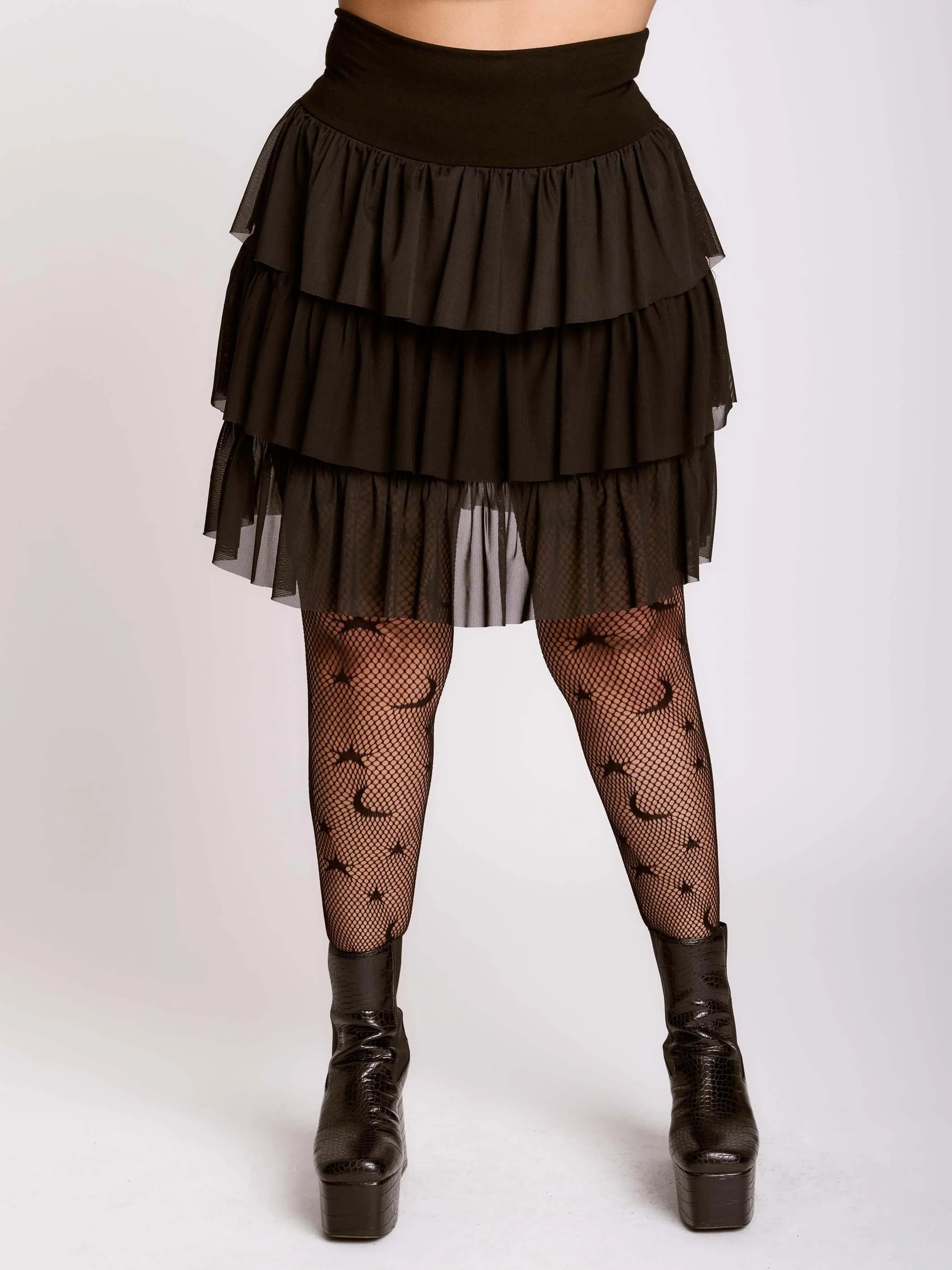 Ruffle Mesh Skirt