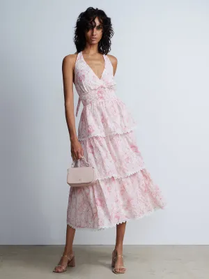 Sleeveless Smock Waist Floral Dress