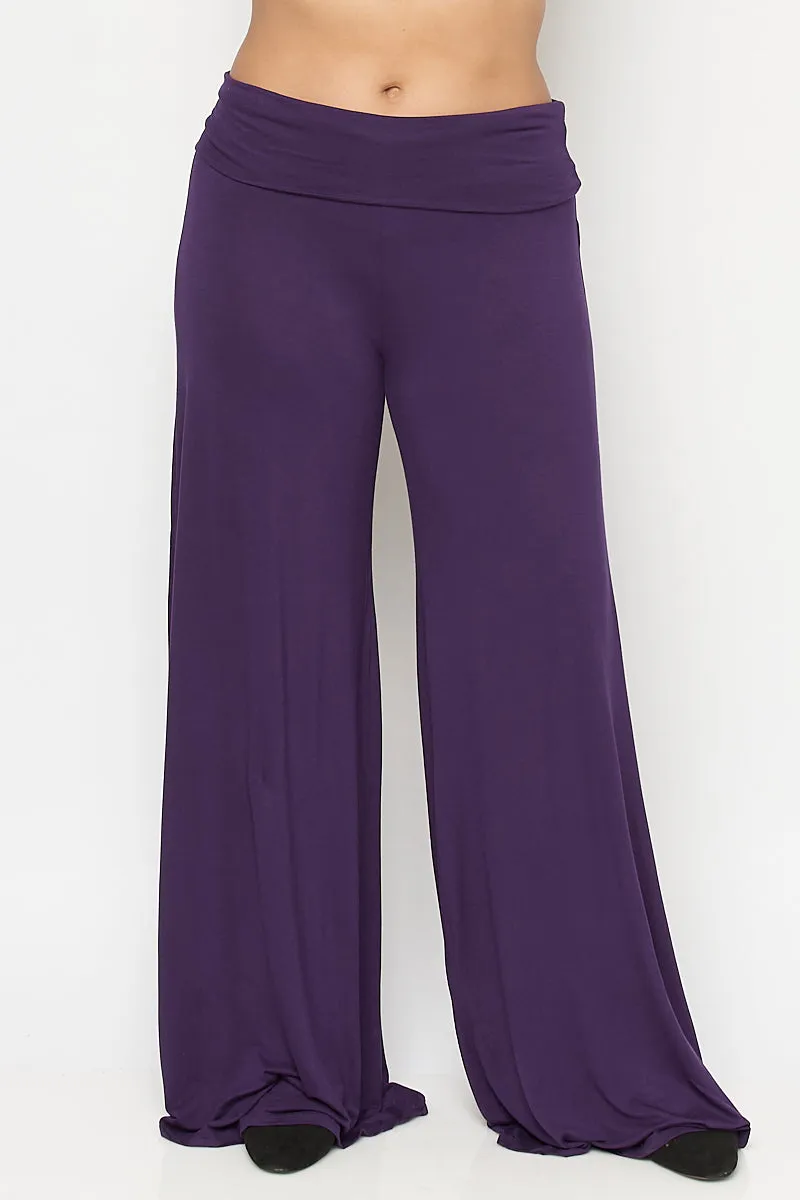 Solid Bell Bottom Palazzo Pants (B7-005Reg)
