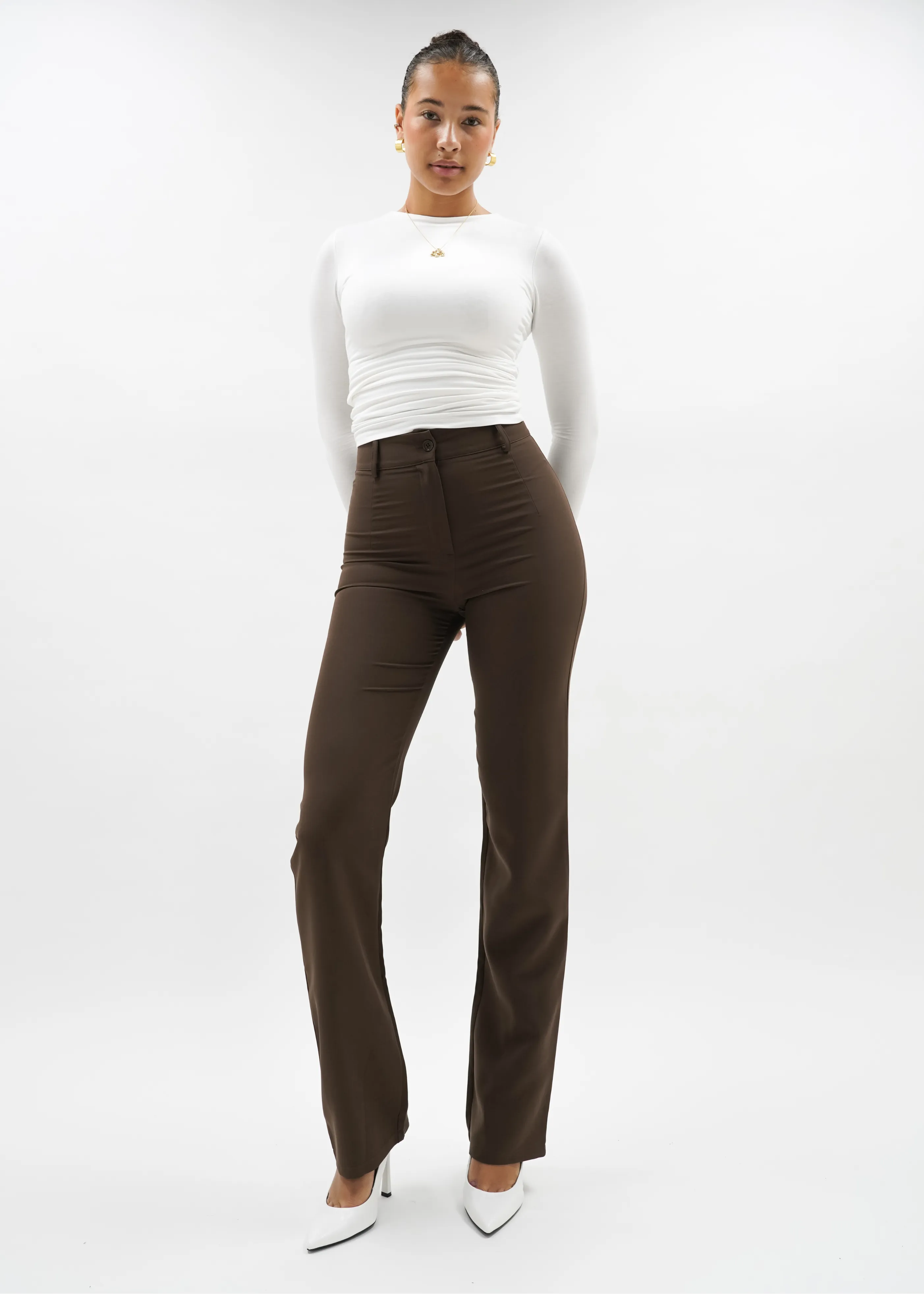 Straight leg pants classic chocolate brown (TALL)