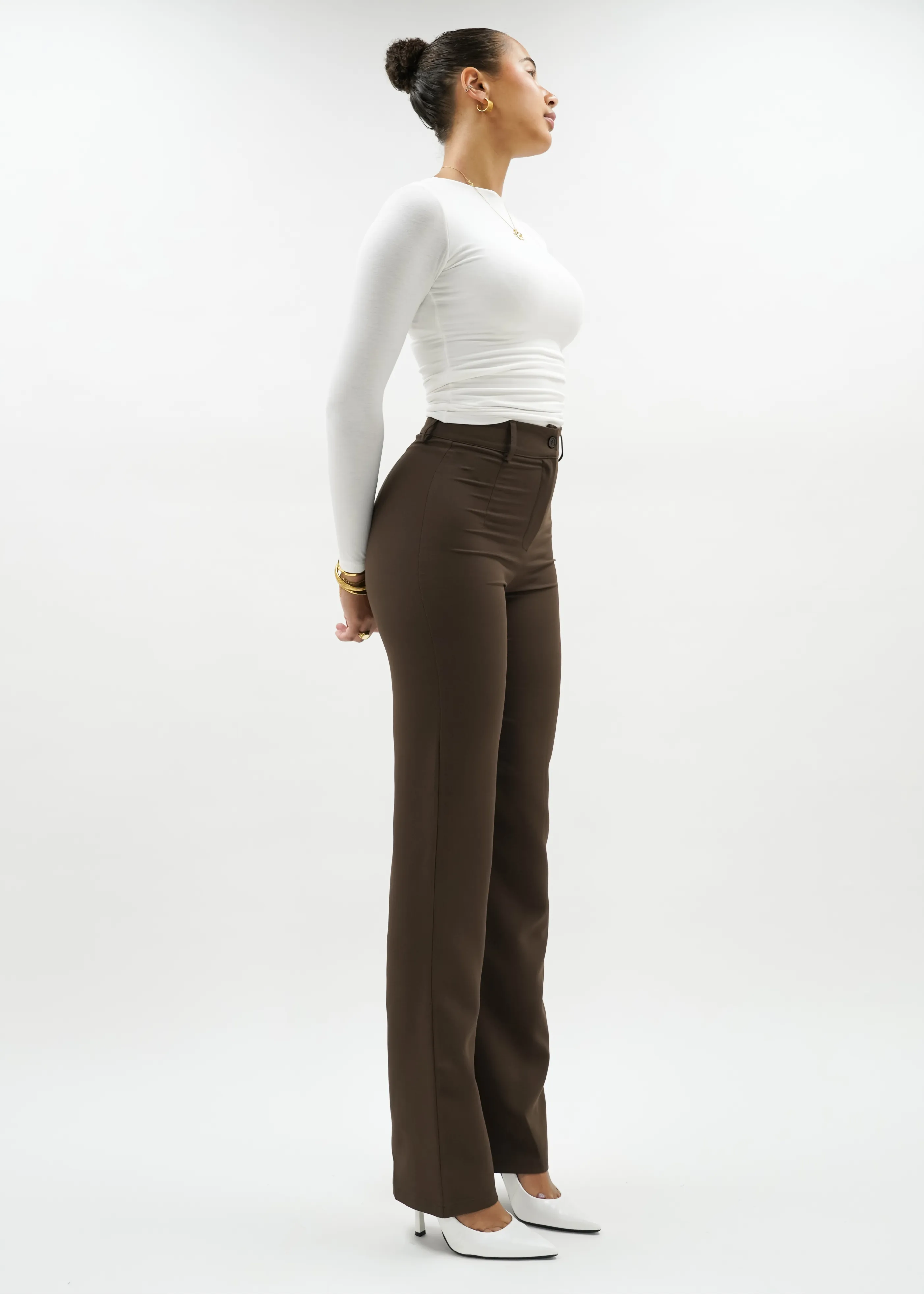 Straight leg pants classic chocolate brown (TALL)