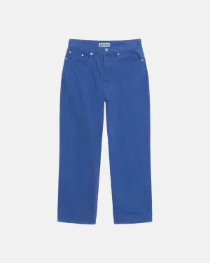 Stüssy Classic Jean Washed Canvas: Cobalt (Baja Blue_