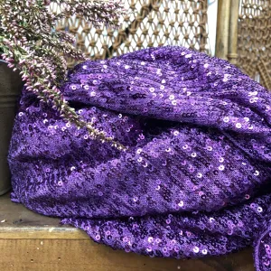Tissu sequins violet -130x200 (E2)